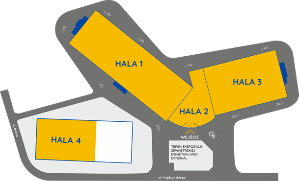 Mapa pawilonów - Auto Nostalgia w Warszawie