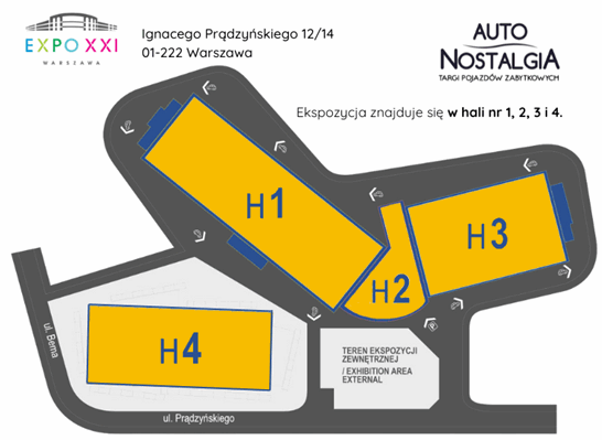 Mapka - Auto Nostalgia Warszawa