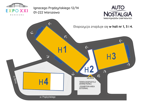 Mapka - Auto Nostalgia Warszawa